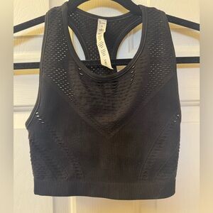 ALO Yoga Black Lark Crop Top Sz Small NWT